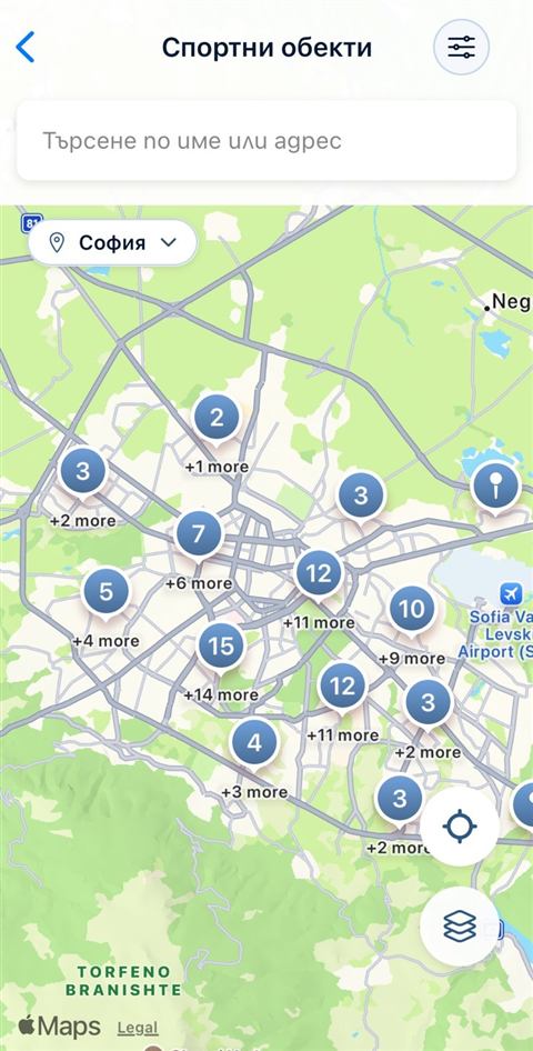 Map of venues
